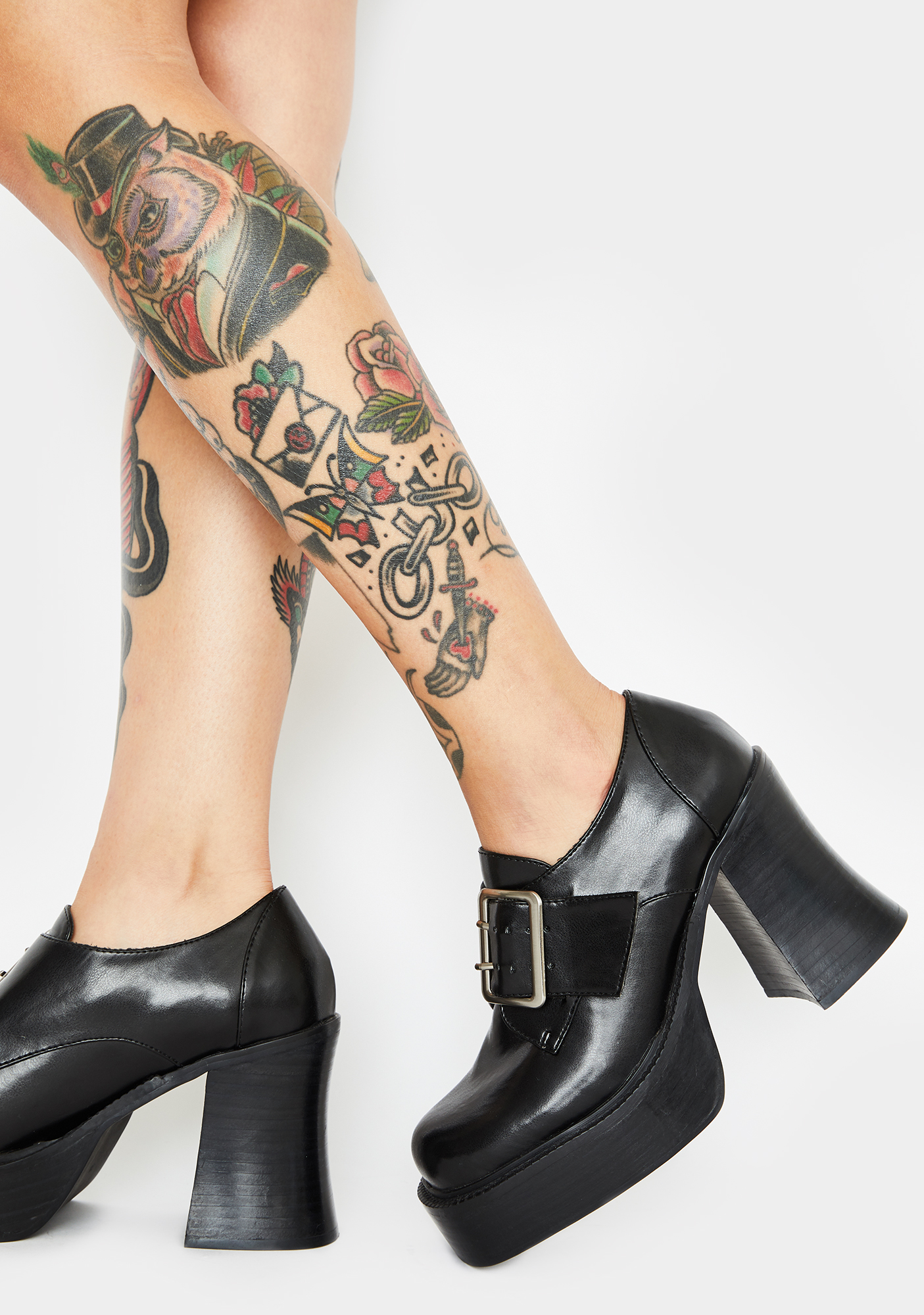 Dolls Kill X The Craft Square Buckle Platform Mary Janes Dolls Kill