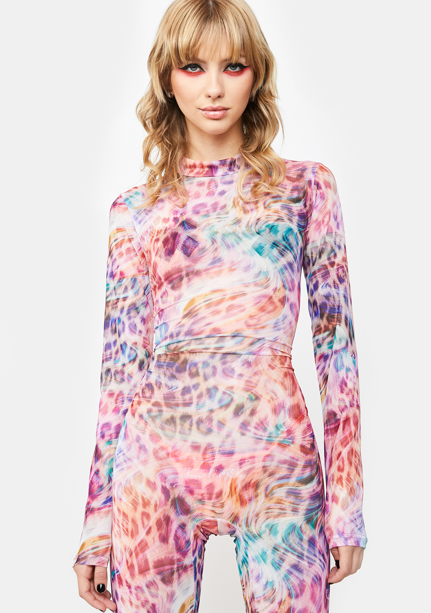 Leopard Print Jumpsuit Multi Dolls Kill