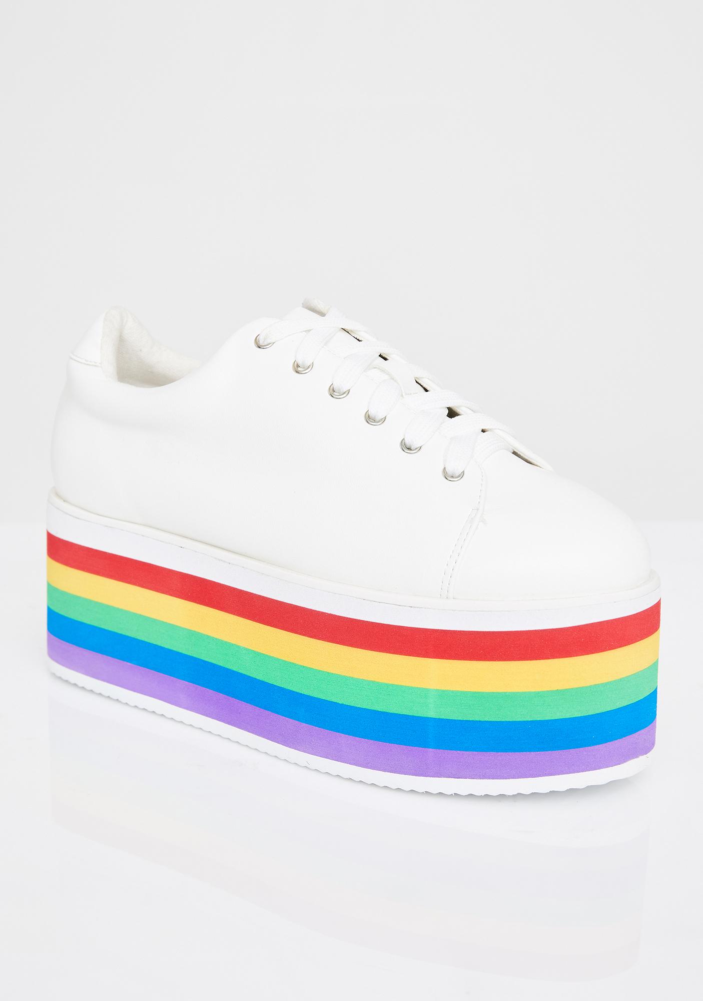 Rainbow Platform Sneakers | Dolls Kill