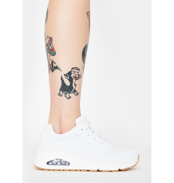 skechers uno stand on air white