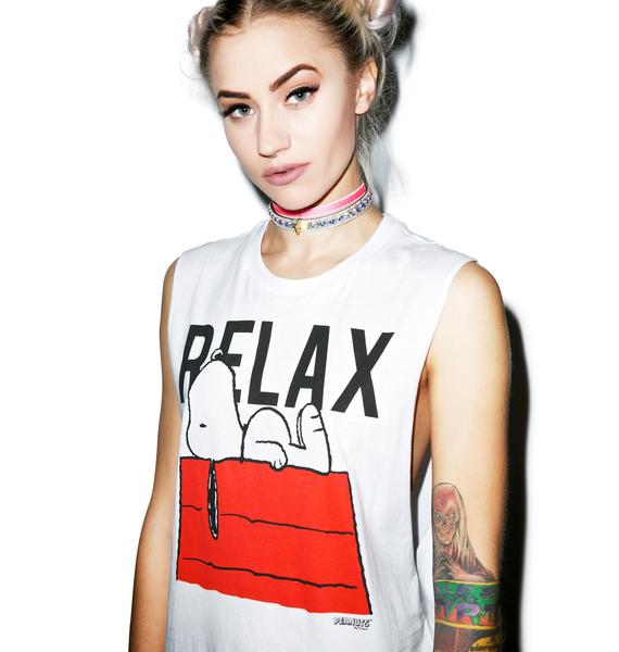 Married to the Mob Snoopy Relax Muscle Tee | Dolls Kill