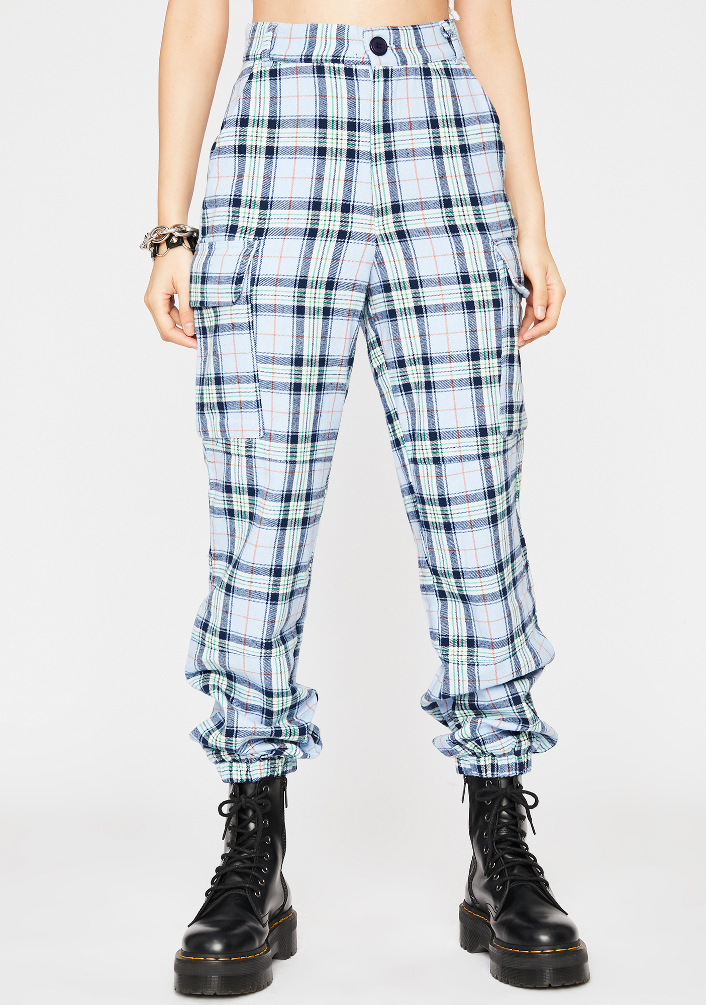 plaid cargo pants womens