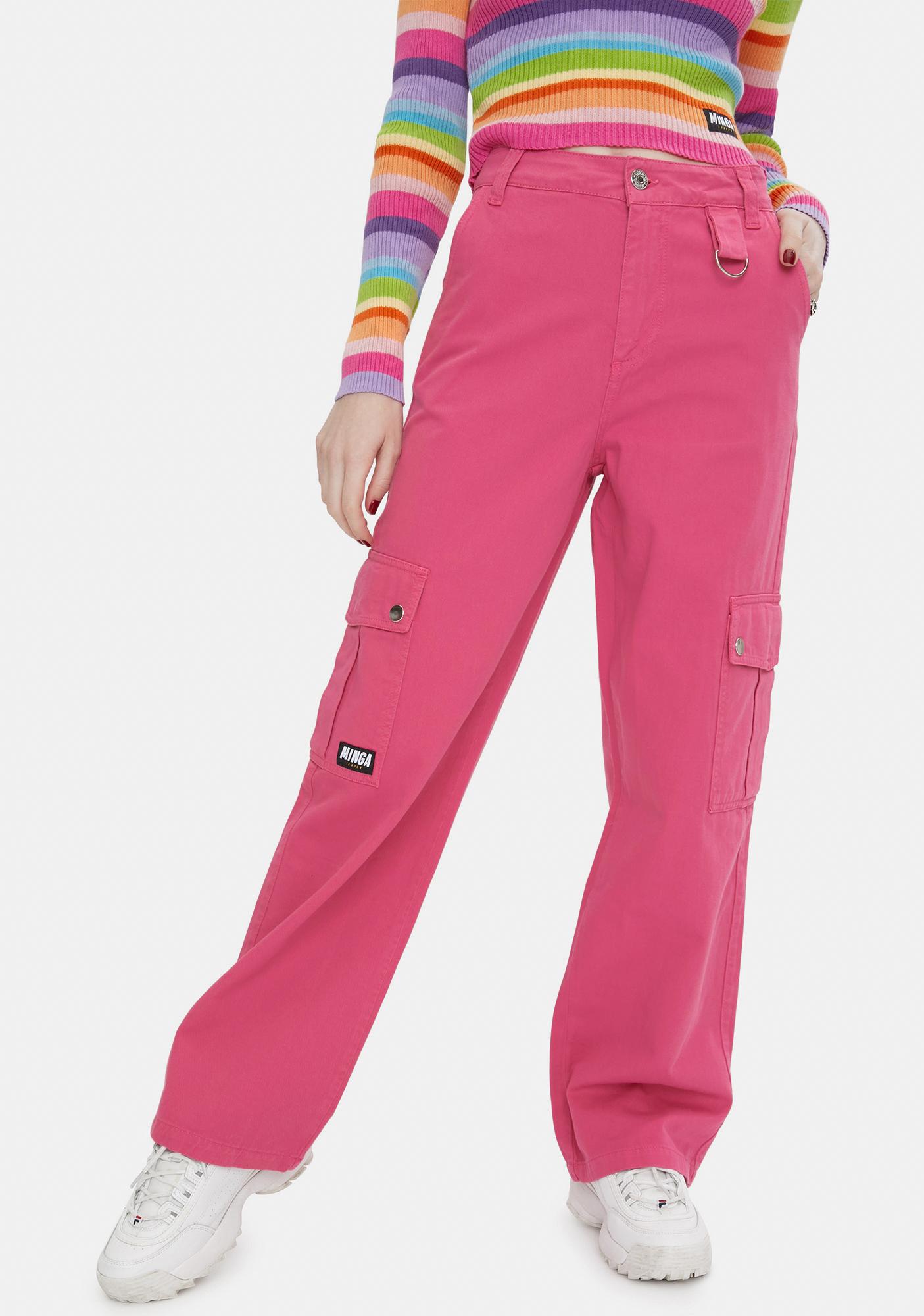 pink utility pants