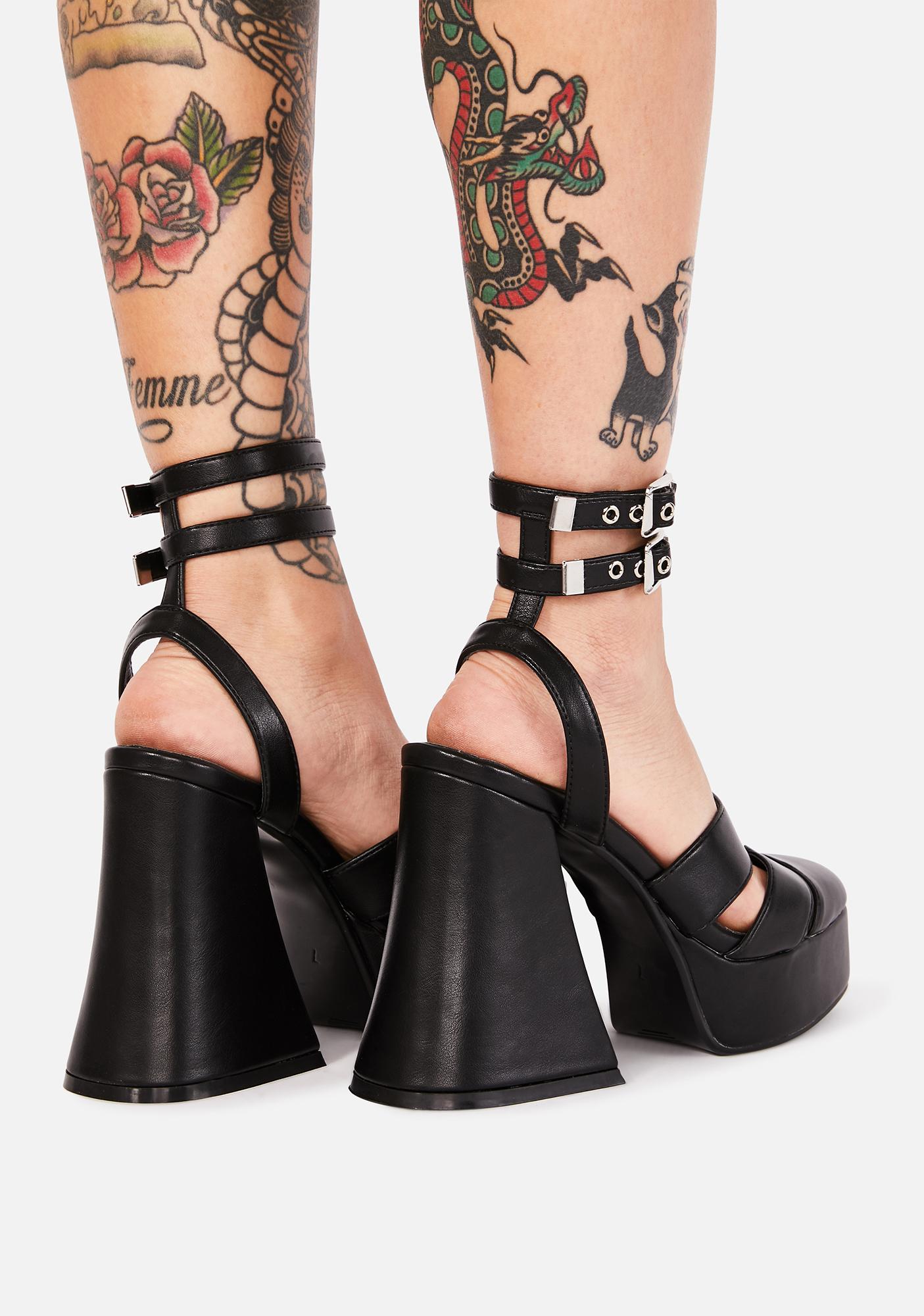lamoda flared heel