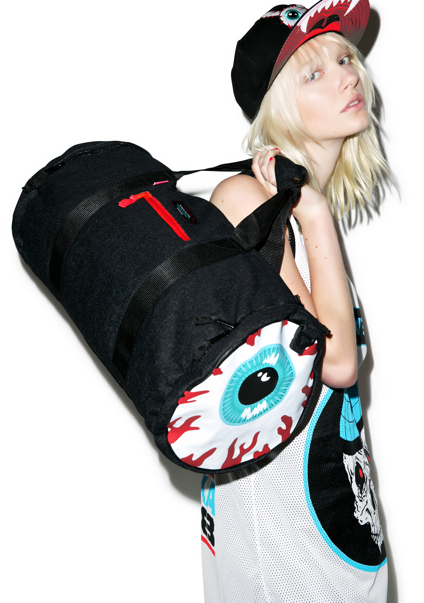 Mishka Keep Watch Denim Duffle Bag Dolls Kill