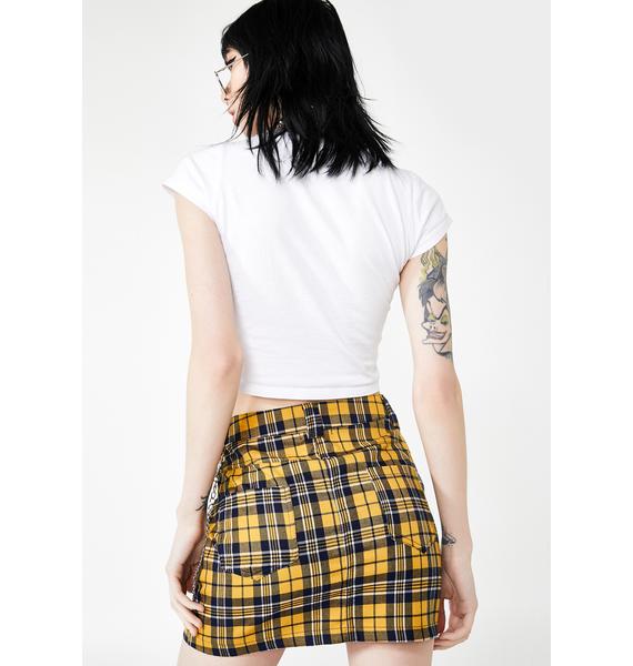 Current Mood Honey Loose Cannon Plaid Skirt Dolls Kill 0869