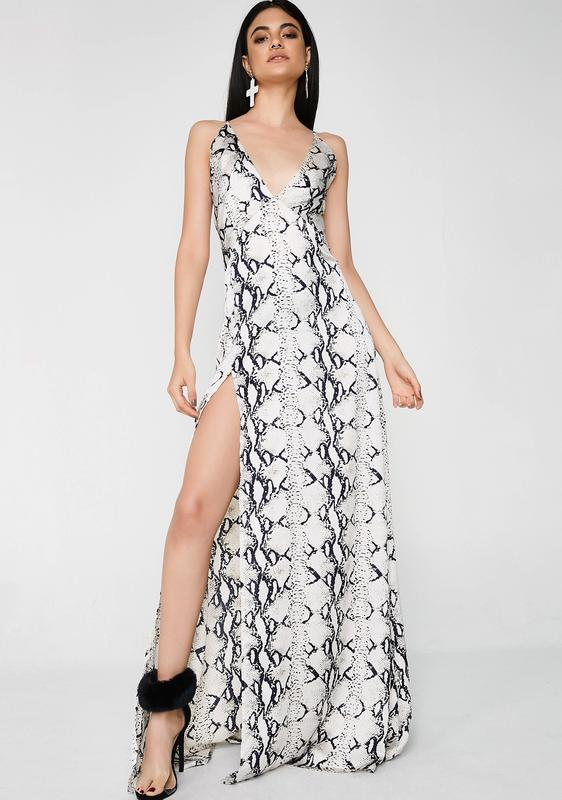 snakeskin maxi