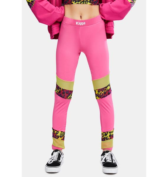 pink kappa leggings