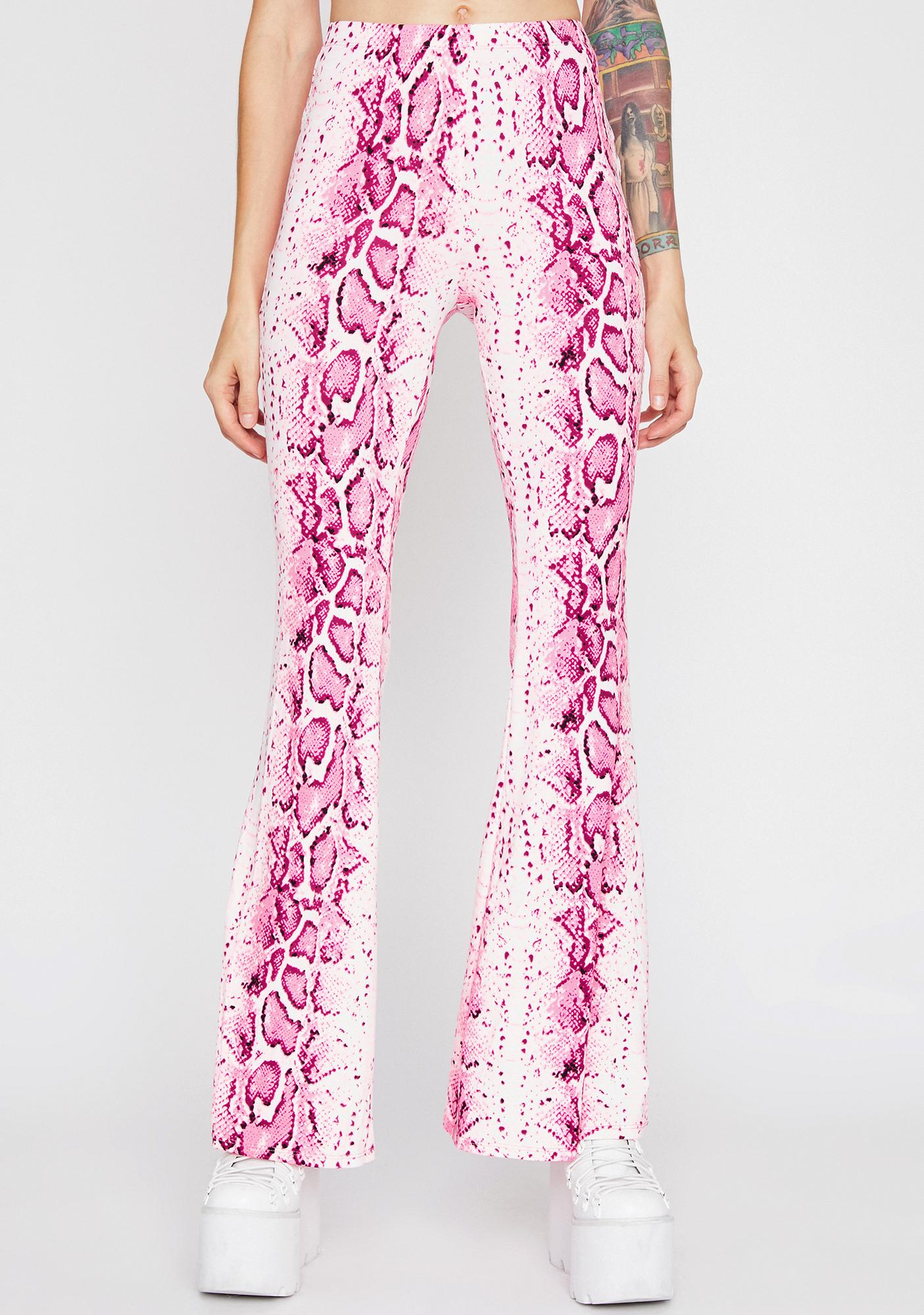 pink snakeskin pants