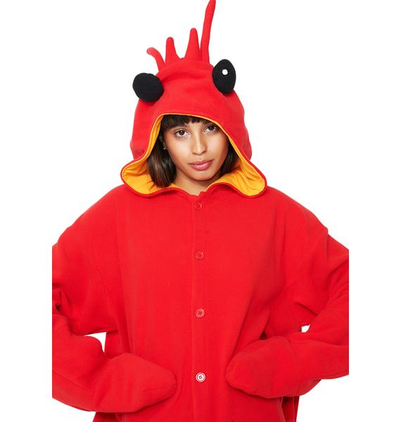 Halloween Lobster Adult Onesie Dolls Kill