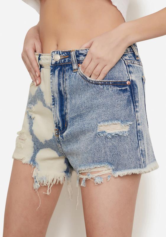 half bleached shorts