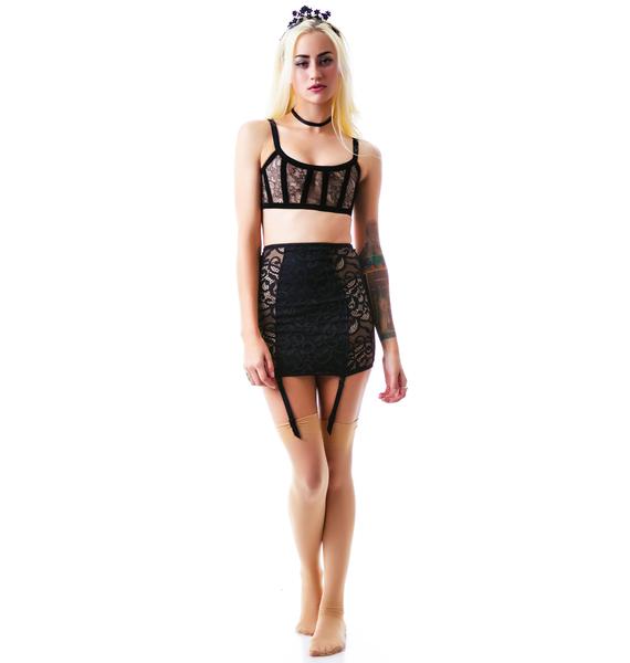 for love and lemons bustier gown black