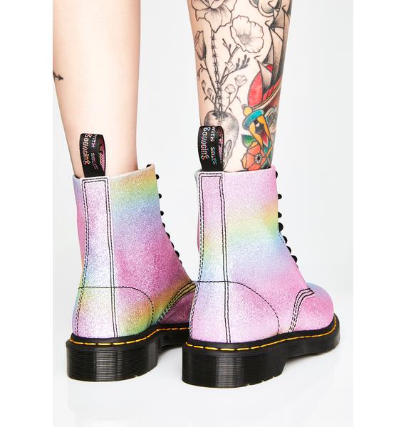 rainbow sparkly doc martens