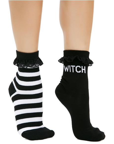 Morph8ne Evil Heart Logo Knee High Socks | Dolls Kill