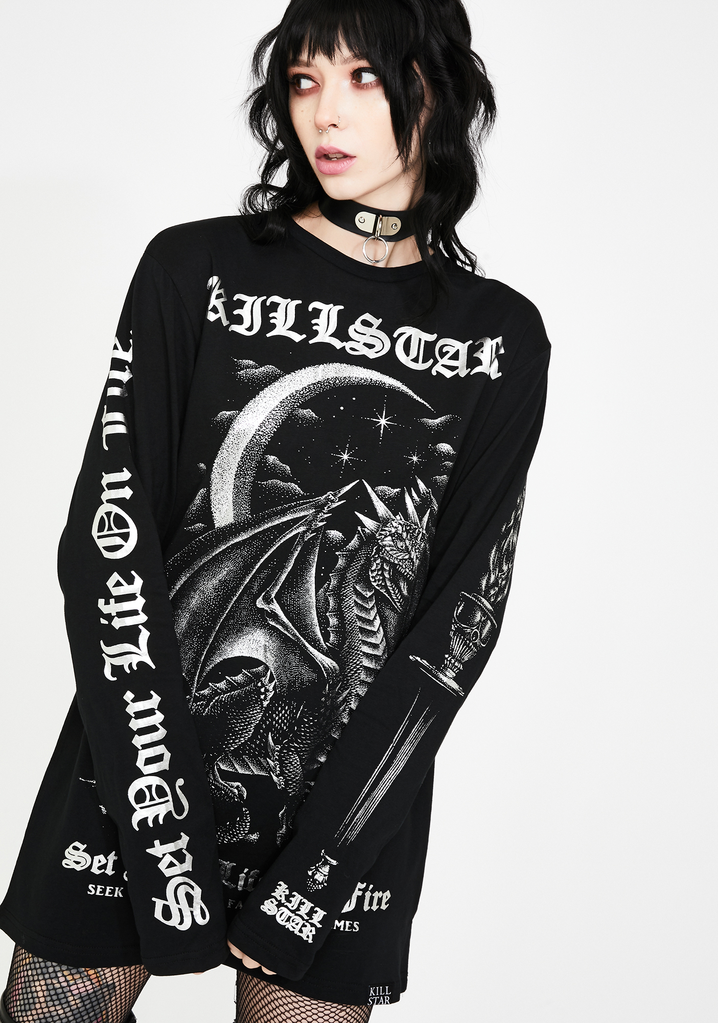 Killstar Firebreather Long Sleeve Tee Dolls Kill 8196