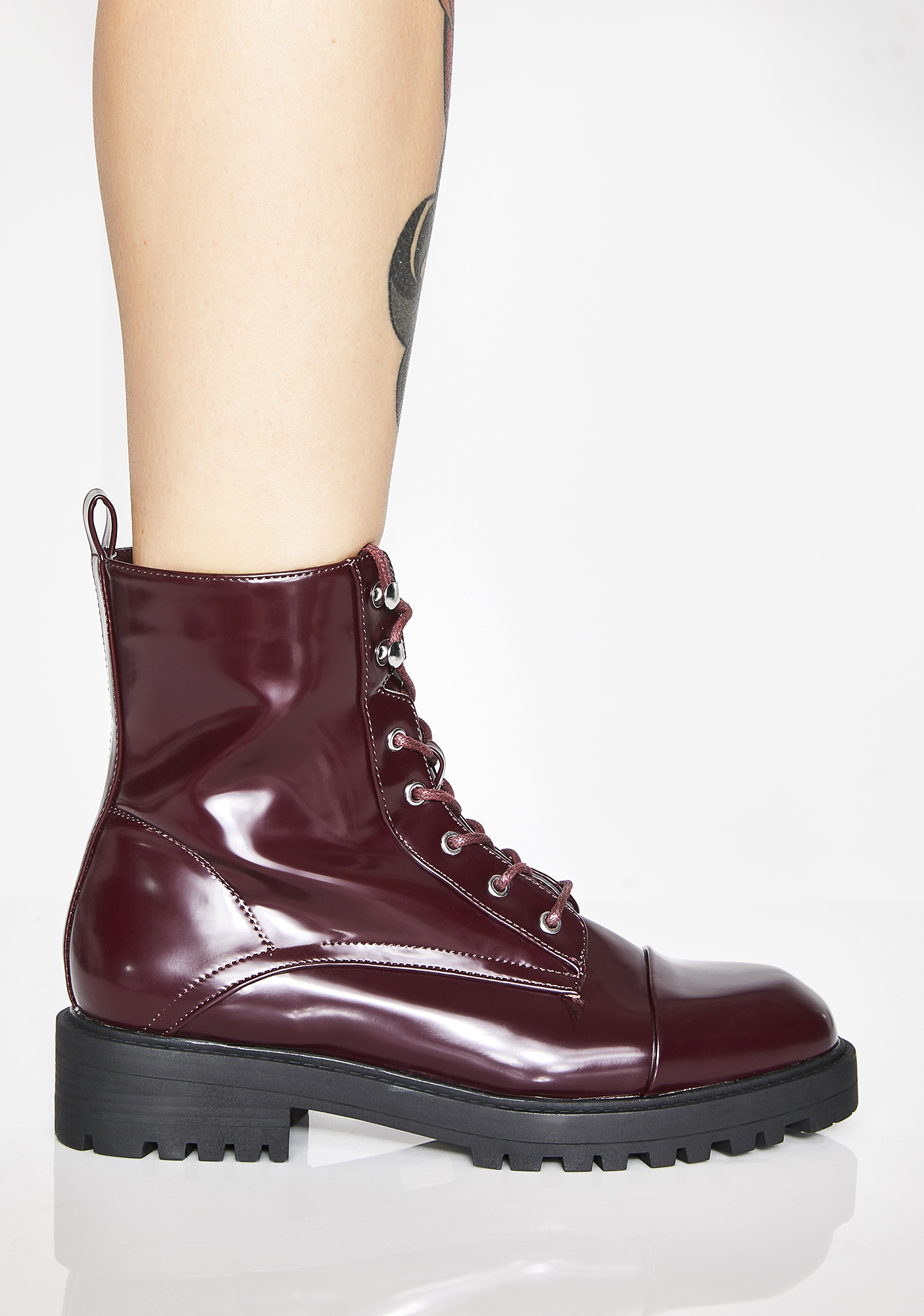red military boots