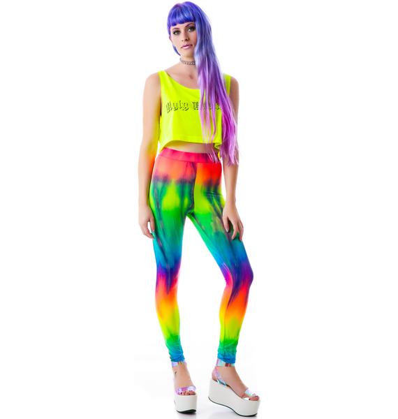 Obscure Couture Nyx Rainbow Tie Dye Leggings | Dolls Kill