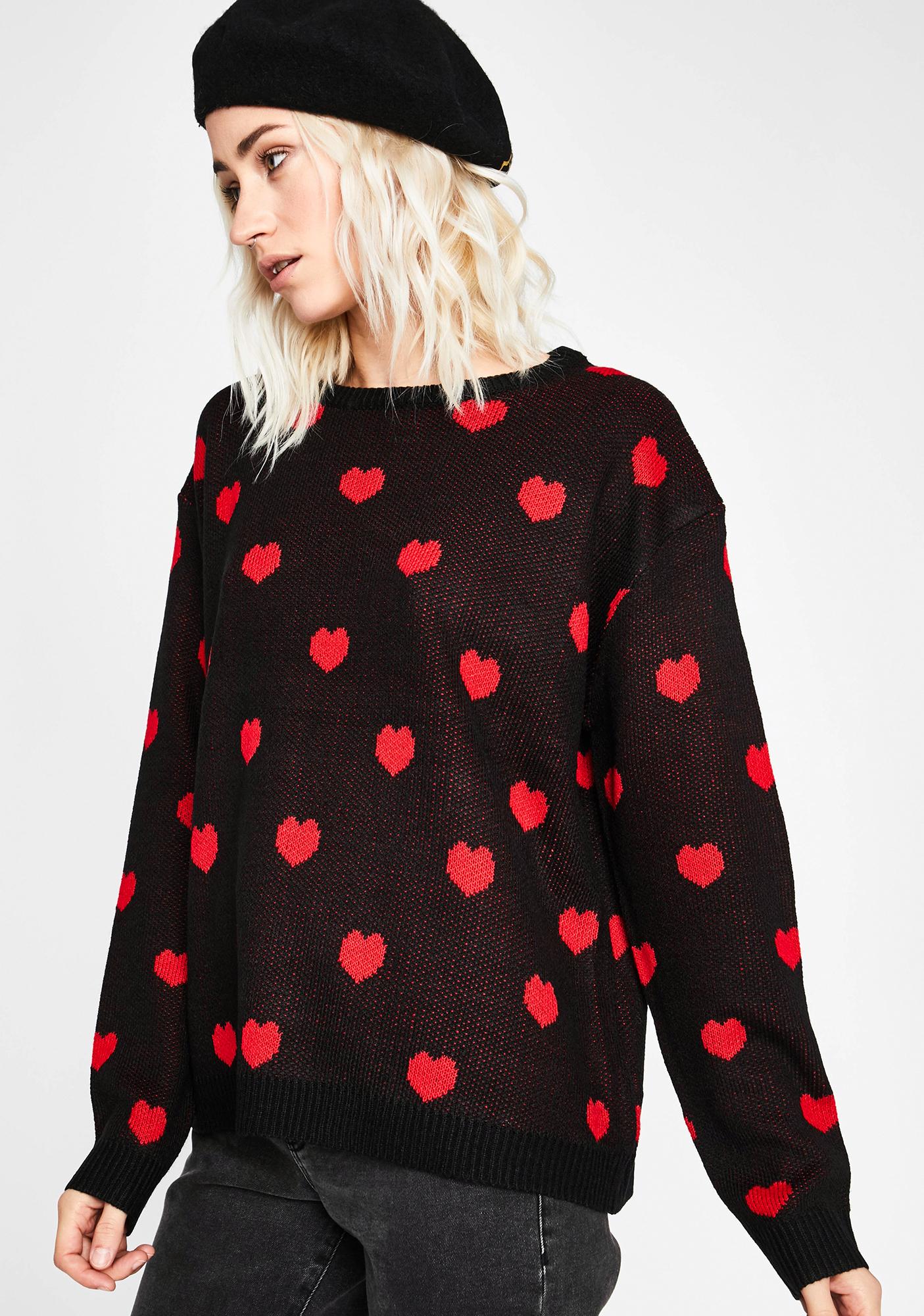 Knit Heart Sweater | Dolls Kill