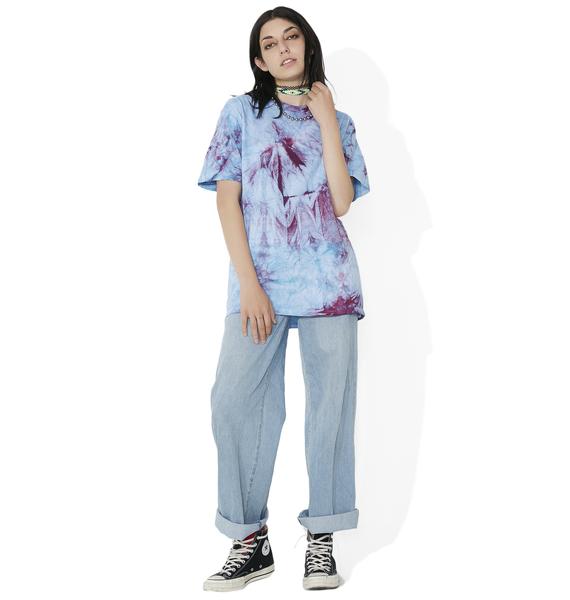 sky tie dye shirt