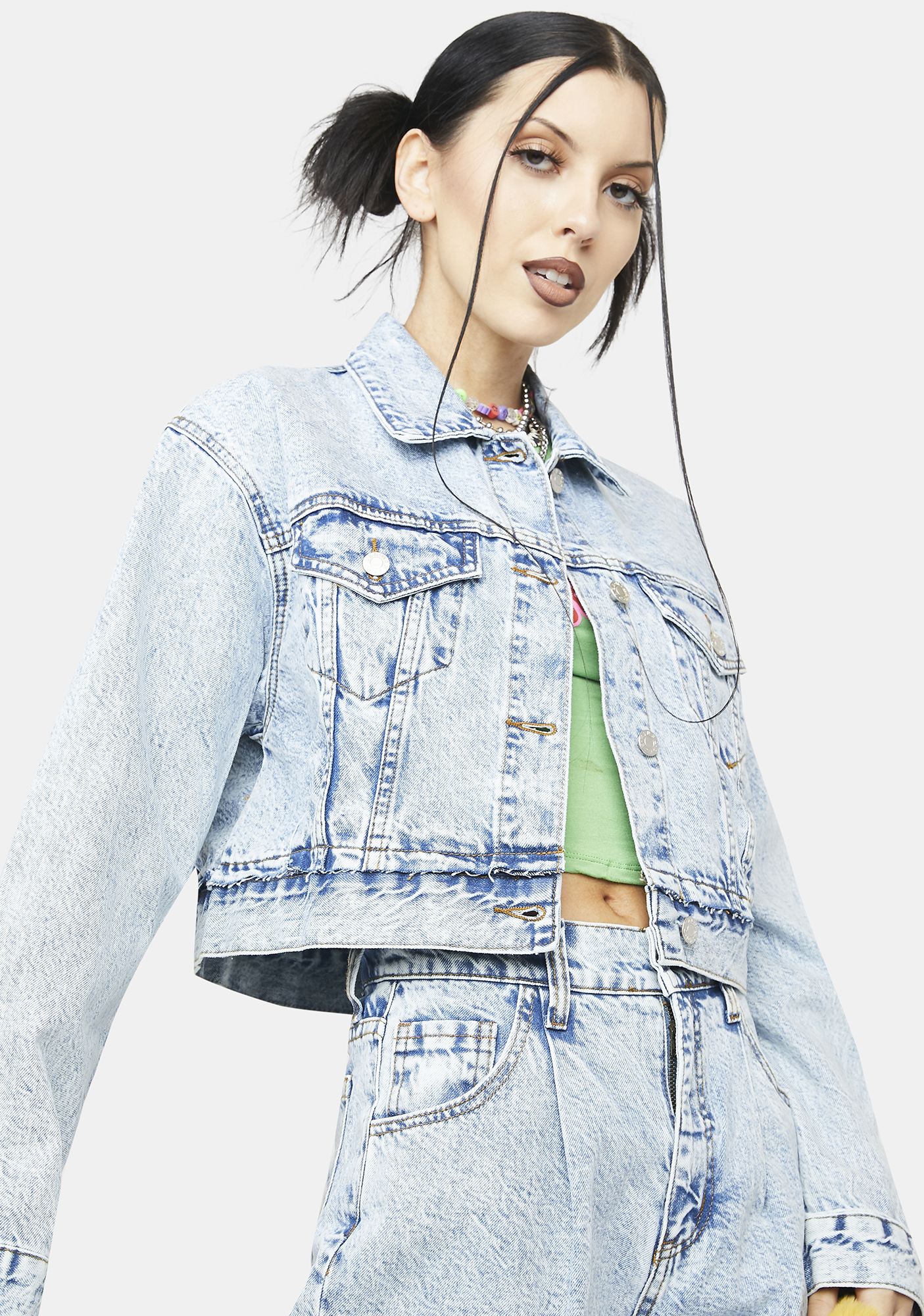 topshop diamante denim jacket