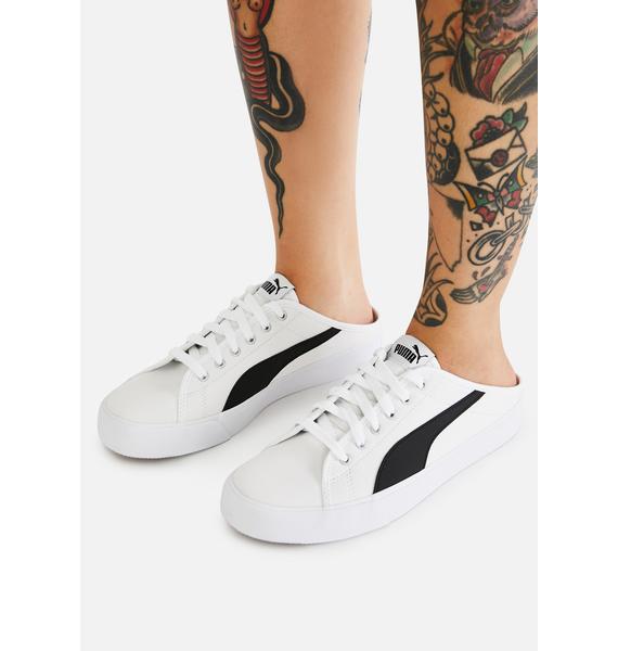 white mule sneakers