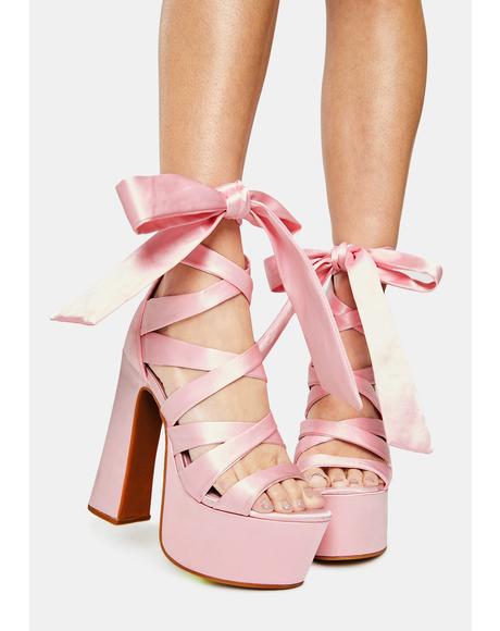 platform wrap up heels