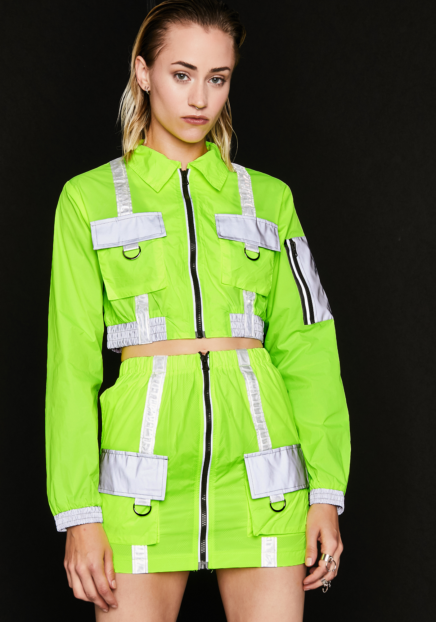 reflective jacket and skirt