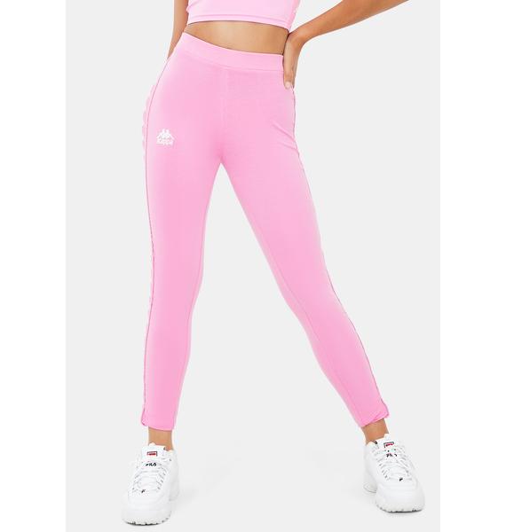 pink kappa leggings