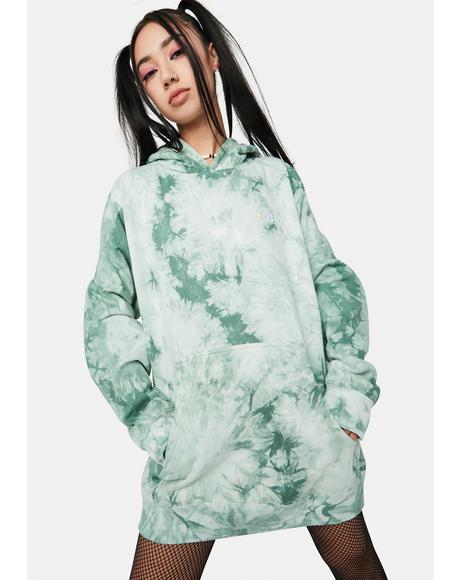 green tea tie dye sweatshirt