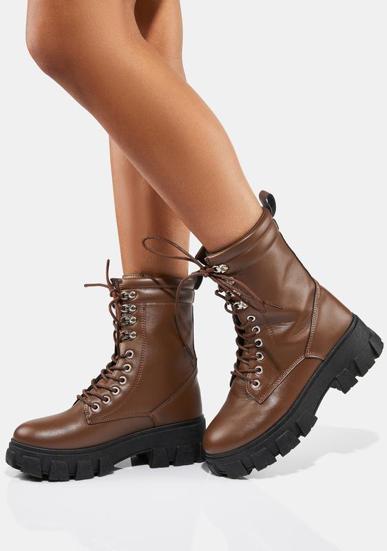 chunky sole combat boots