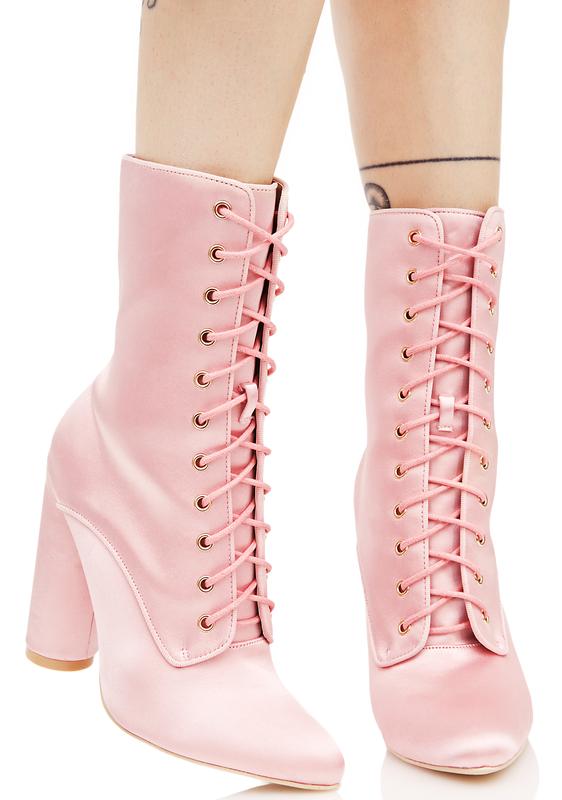 Unique Leather Pink Boots for a 27" Doll S006p