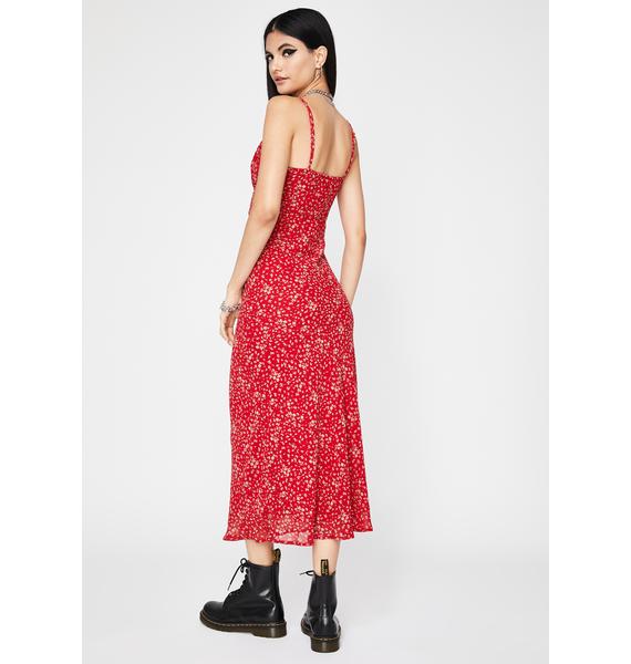 Red Floral Maxi Dress | Dolls Kill