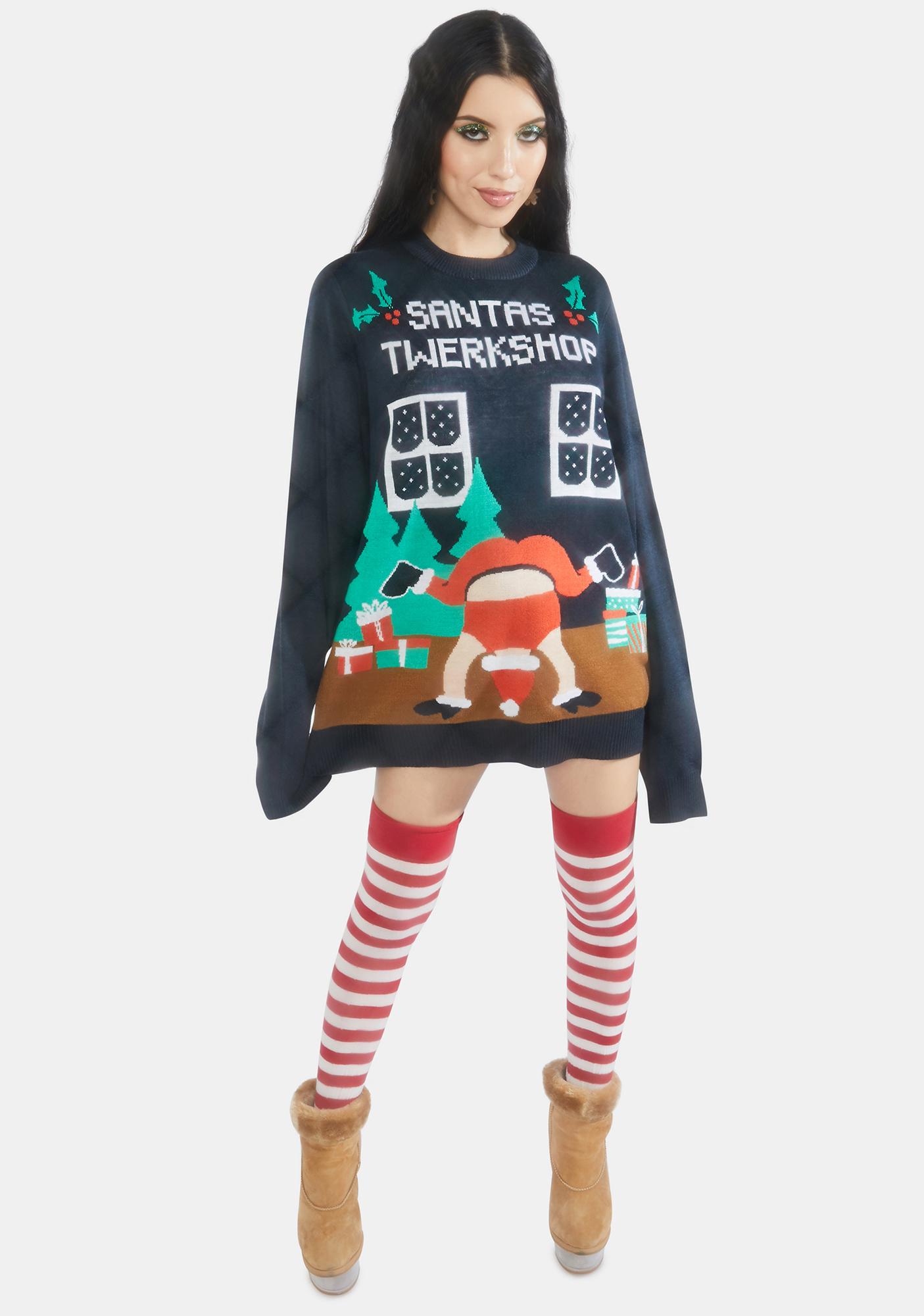 santa's twerkshop sweater