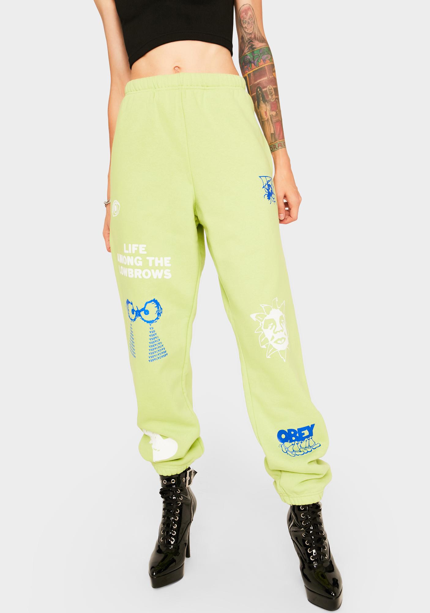 obey butterfly sweatpants