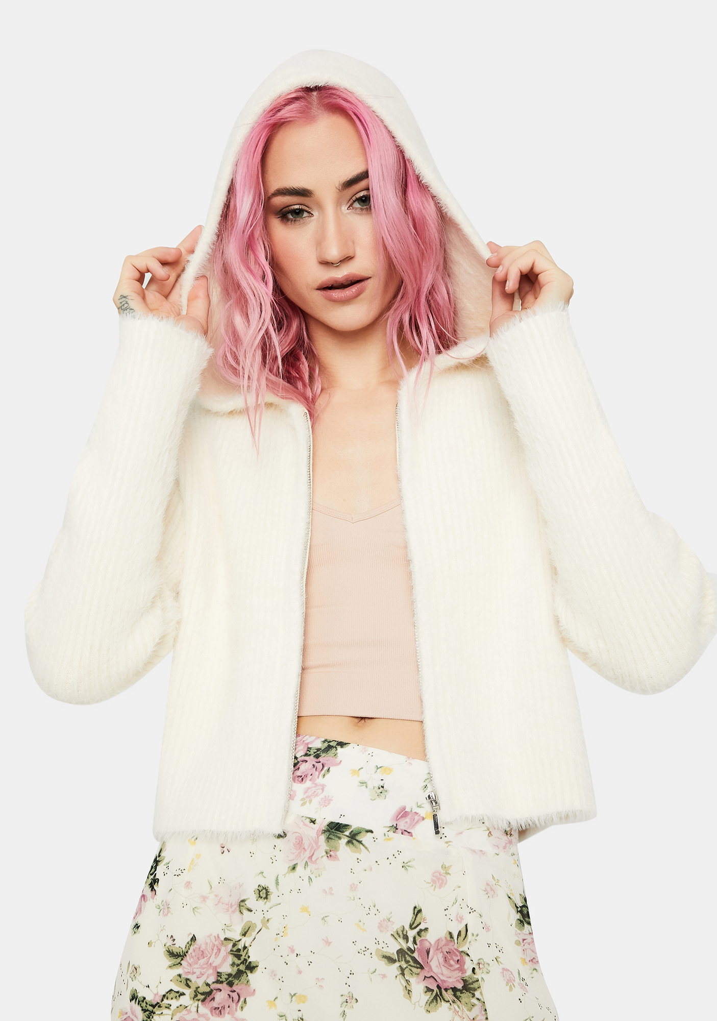 Aurore fuzzy hoodie Clearance