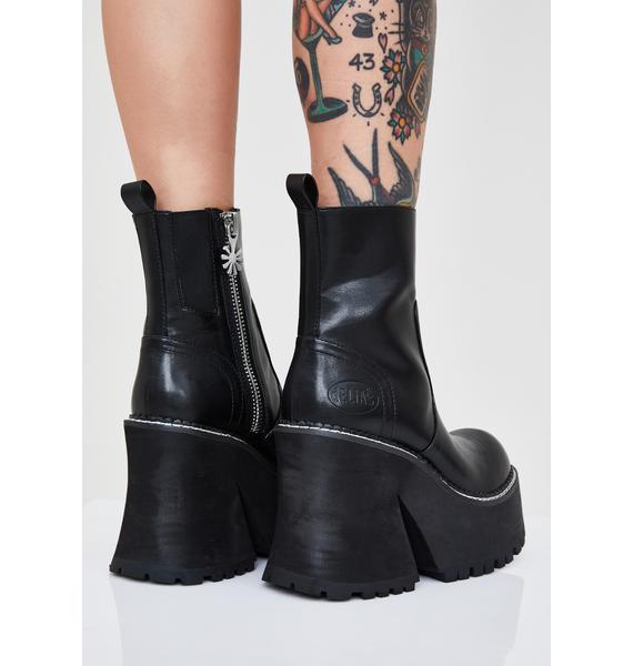 Delia's Smooth Vegan Leather Platform Boots | Dolls Kill