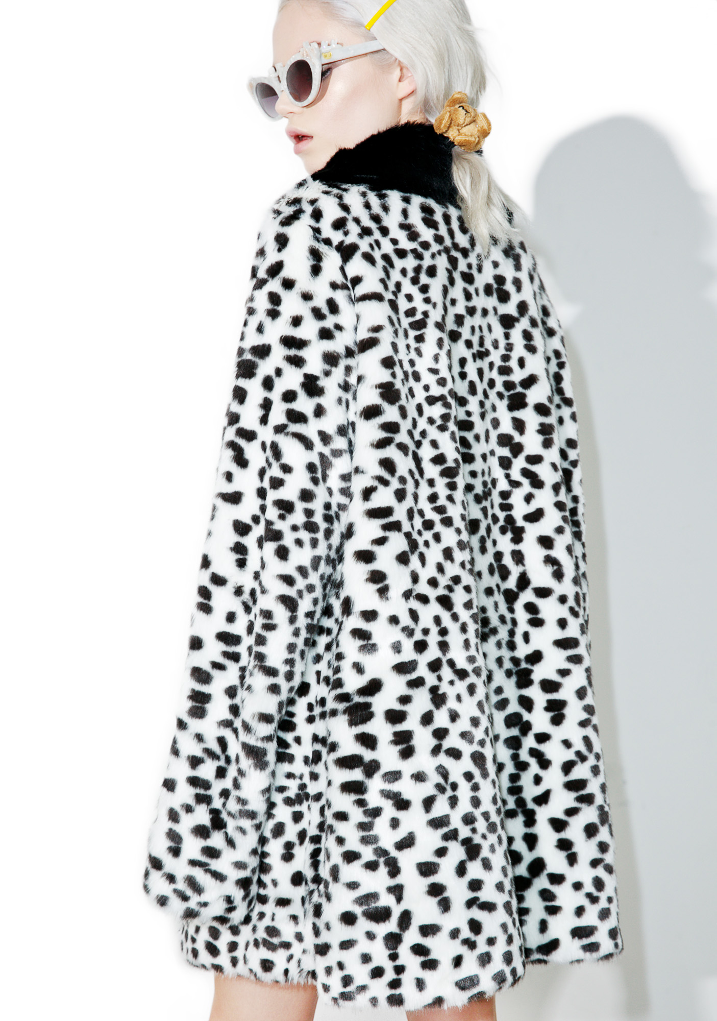 faux dalmatian coat
