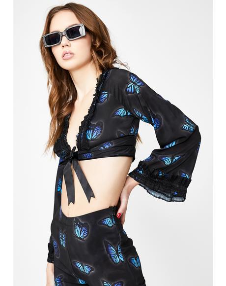 Meant To Fly Cropped Blouse