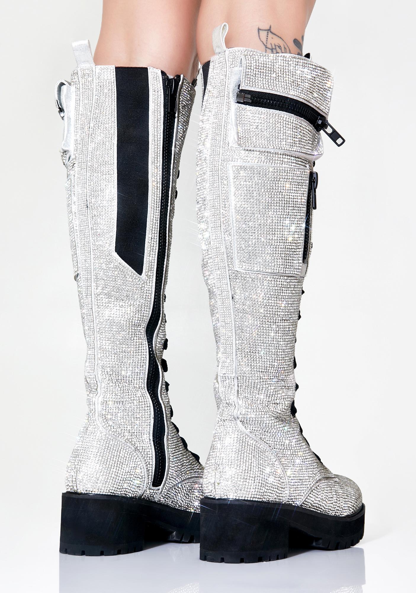 icy bling brigade pocket combat boots