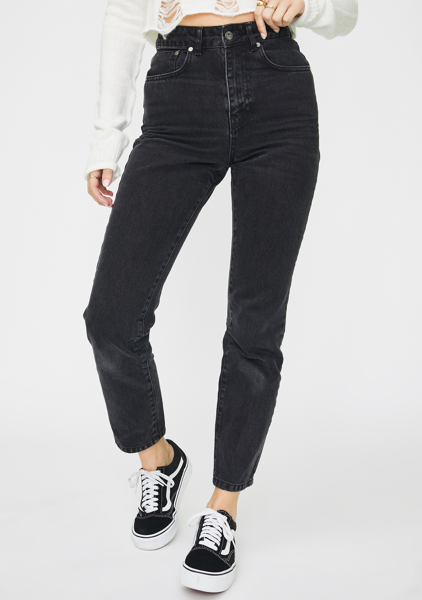 The Ragged Priest Charcoal Cougar Mom Jeans | Dolls Kill