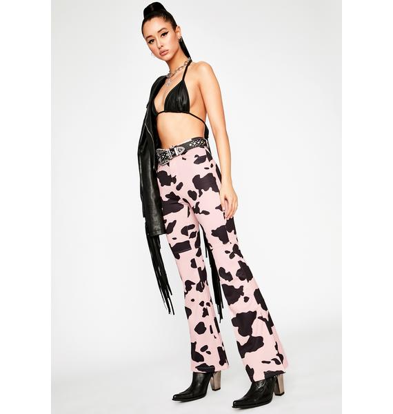 calvin klein cow print pants