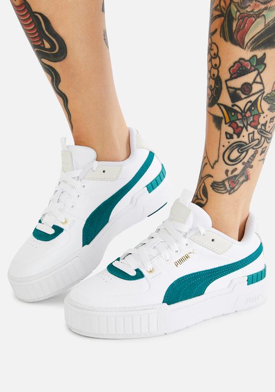 PUMA Teal Cali Sport Heritage Sneakers | Dolls Kill