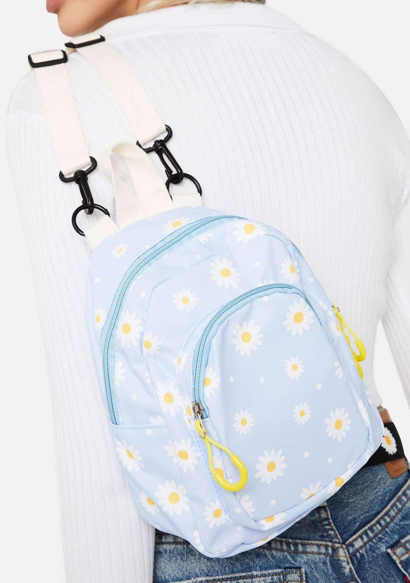 Daisy Print Mini Backpack Blue Dolls Kill