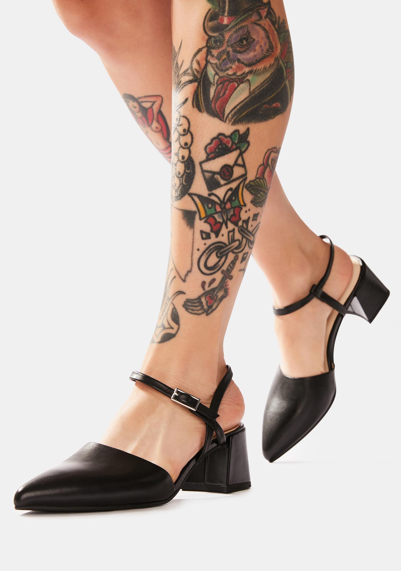 vagabond dioon black leather platform block heeled loafer