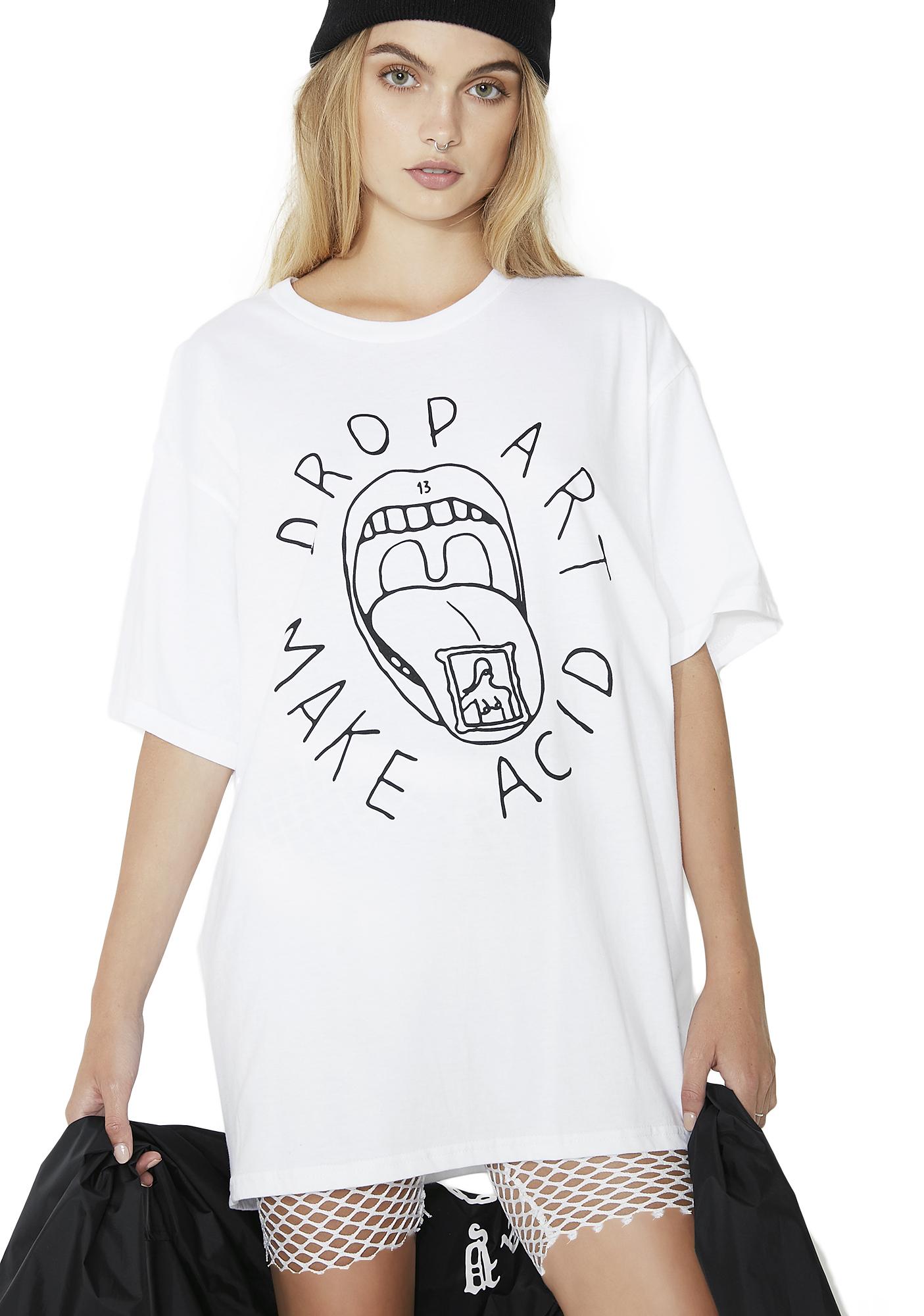 MNKR Drop Art White Graphic Tee Shirt | Dolls Kill