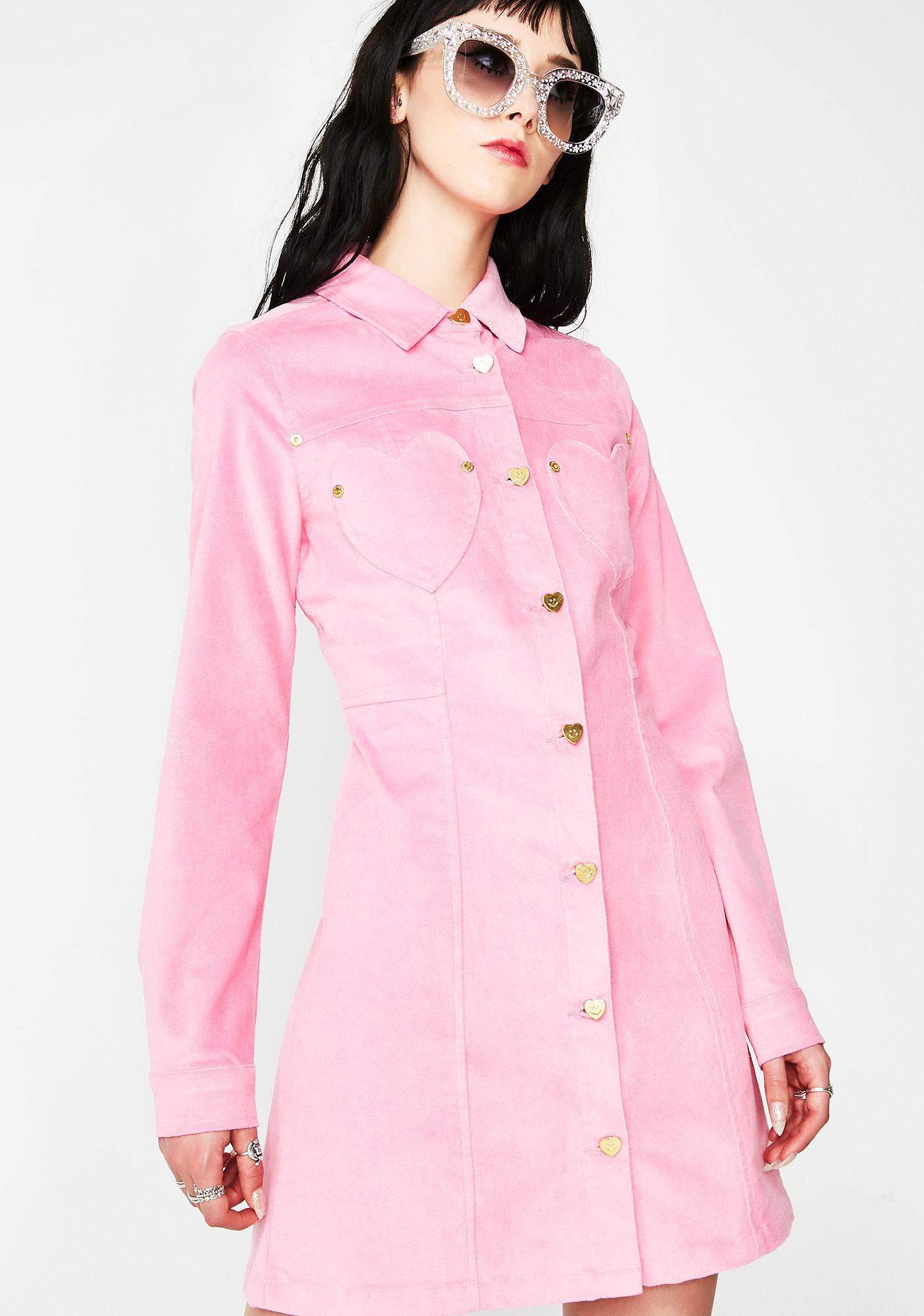 lazy oaf gem velvet blazer dress