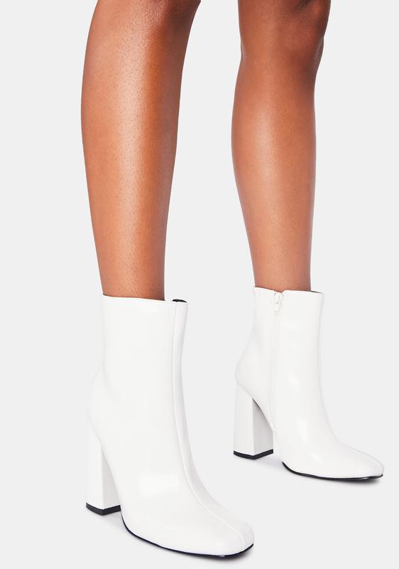 vegan white booties