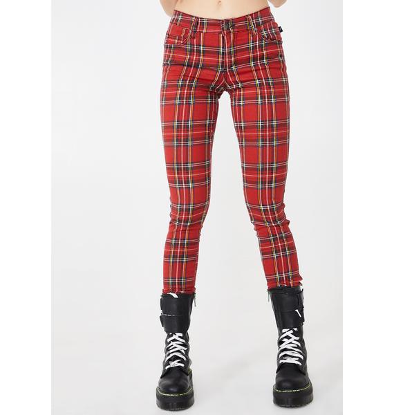 green tartan plaid pants