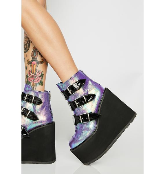 pink demonia trinity boots