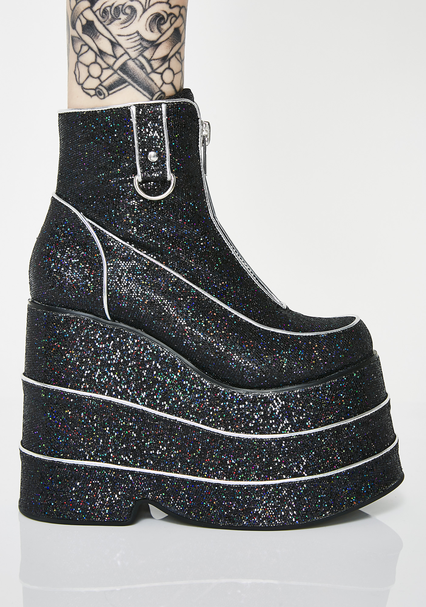 Club Exx Blackout Discotheque Glitter Platform Boots Dolls Kill